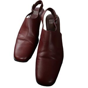 Mootsies Tootsies Women’s Fiona Red Maroon Slingback Closed‎ Toe Shoes Size 9M